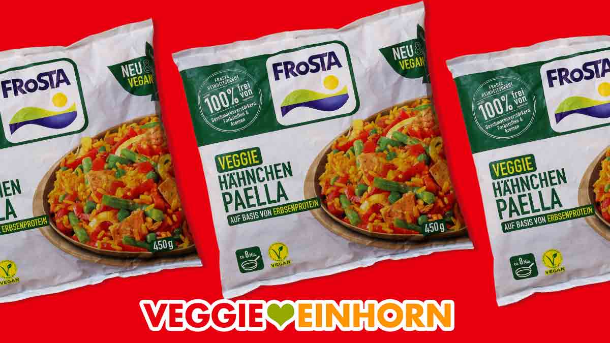Frosta Veggie Hähnchen Paella Vegane Paella von Frosta