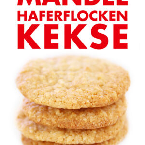 Vegane Haferkekse mit gehackten Mandeln