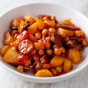 Kartoffel Kichererbsen Pfanne mit veganer Chorizo