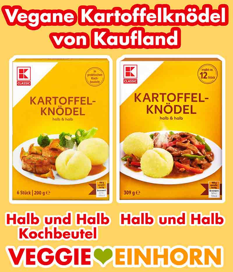 Die Kartoffelknödel von Kaufland K-Classic sind vegan. Vegane Kartoffelknödel von Kaufland
