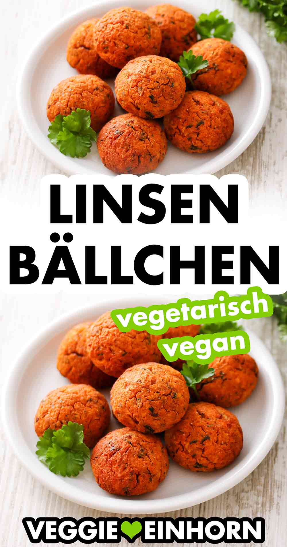 Die indischen roten Linsen Bällchen sind vegetarisch und vegan. Rote Linsenbällchen auf einem Teller