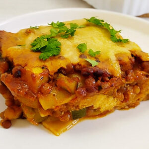 Vegane Linsenlasagne mit Zucchini
