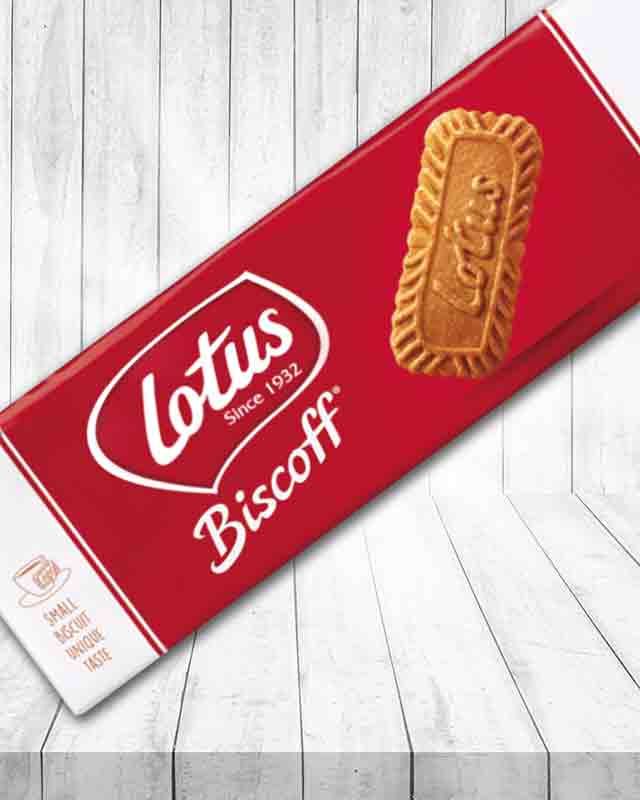 Eine Packung Lotus Biscoff Kekse