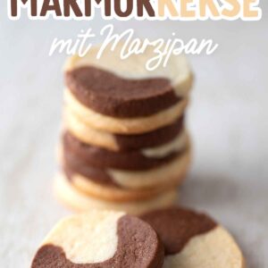 Vegane Marmorplätzchen mit Marzipan