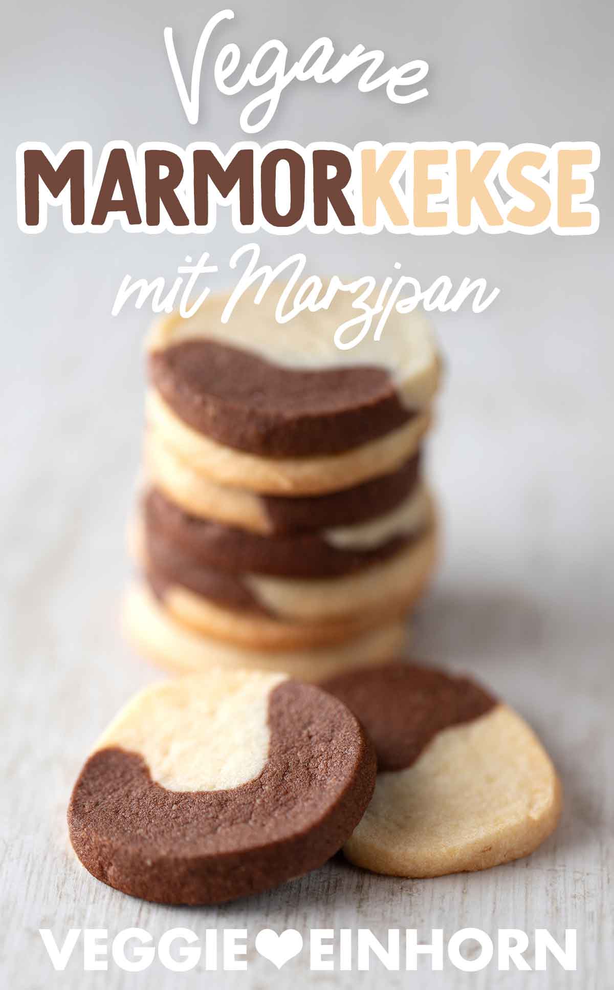 Vegane Marmortaler ohne Ei Vegane Marmorplätzchen mit Marzipan