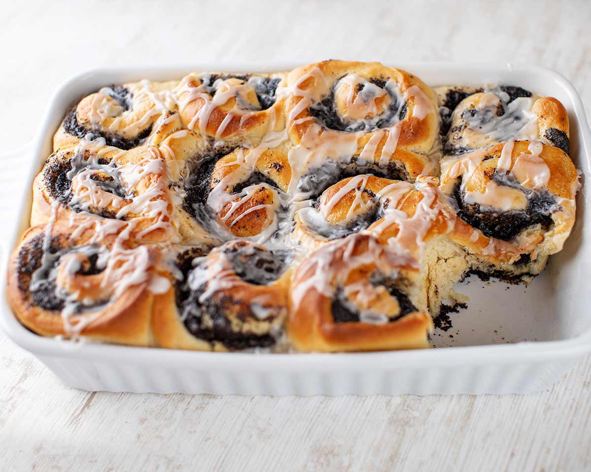 Saftige vegane Mohnschnecken