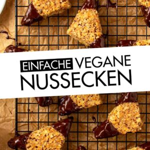 Saftige vegane Nussecken ohne Ei Ersatz