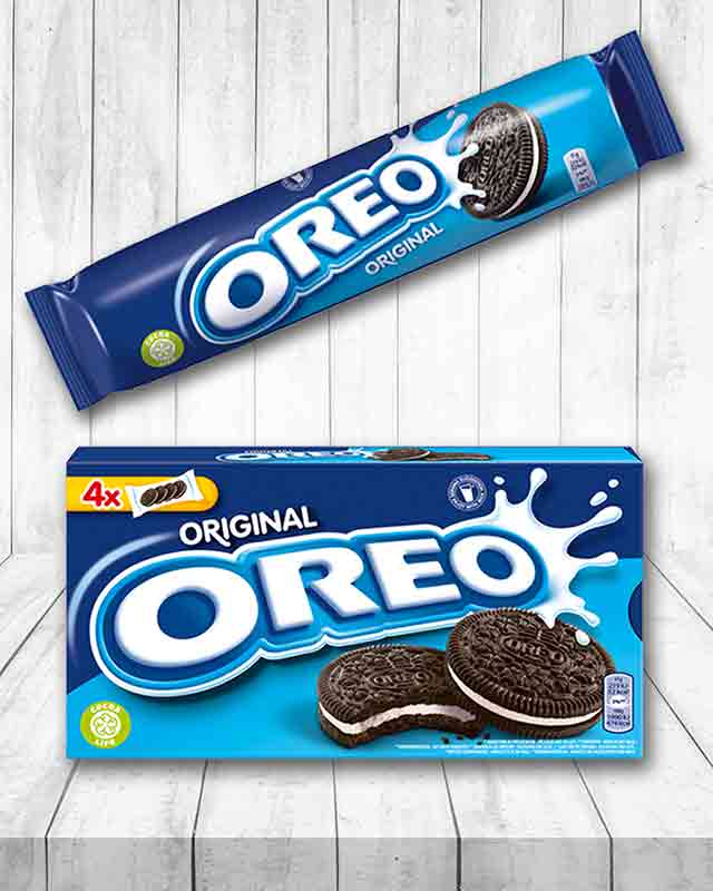 Zwei Packungen vegane Oreo Kekse