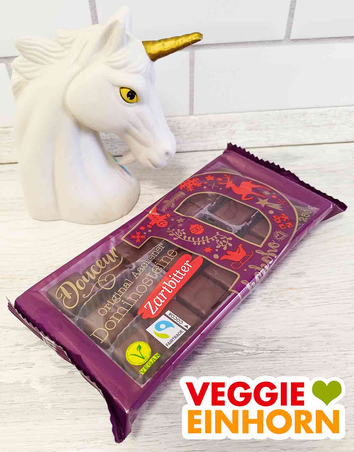 Douceur Original Aachener Dominosteine Zartbitter von Penny Eine Packung vegane Dominosteine von Penny Douceur