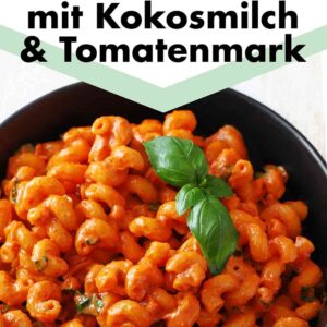 Veganes Nudelgericht mit Basilikum