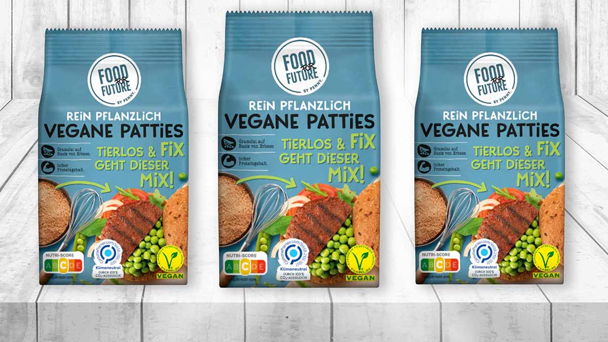 Die Trockenmischung für vegane Patties von Food For Future gibt es bei Penny. Vegane Patties Mischung von Penny
