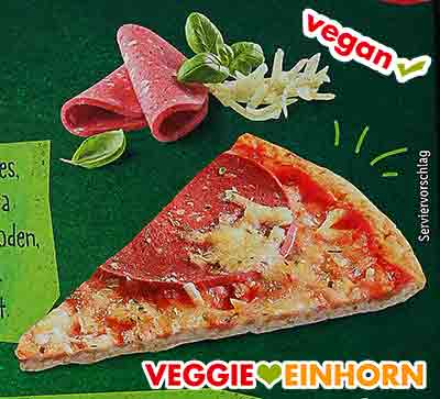 Vegane Pizza Salami von Lidl Salami Pizza von Lidl Vemondo