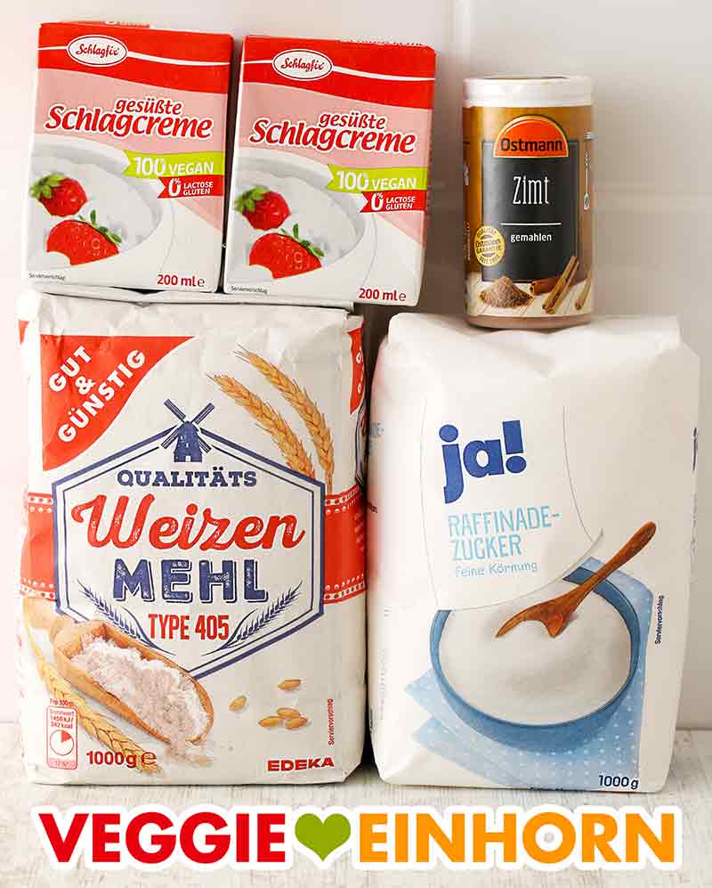 Schlagfix Schlagcreme, Zimt, Weizenmehl, Zucker Vegane Schlagsahne, Zimt, Mehl, Zucker