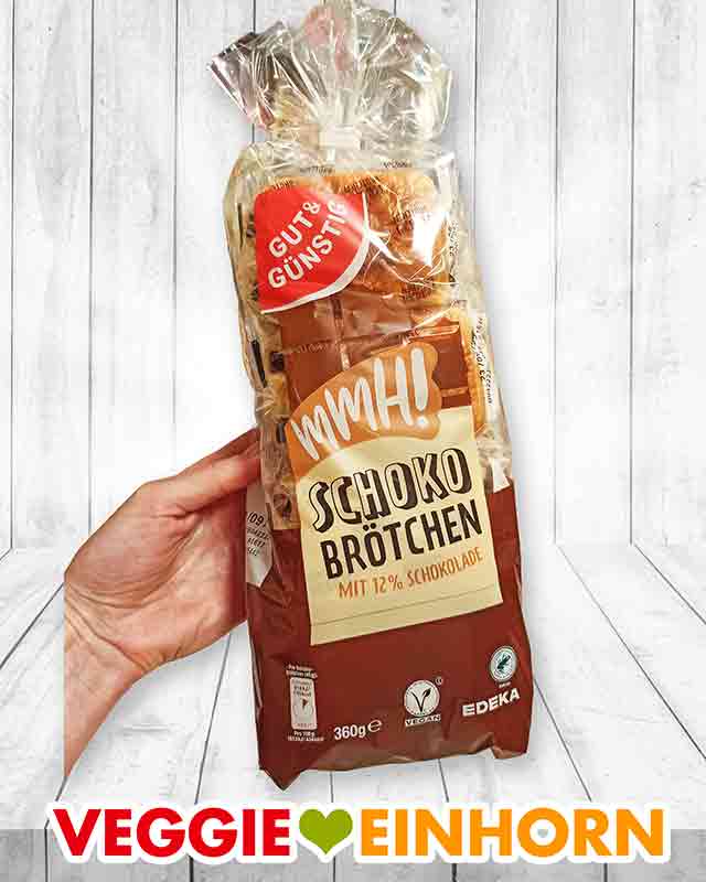 Eine Packung Schokobrötchen von Edeka