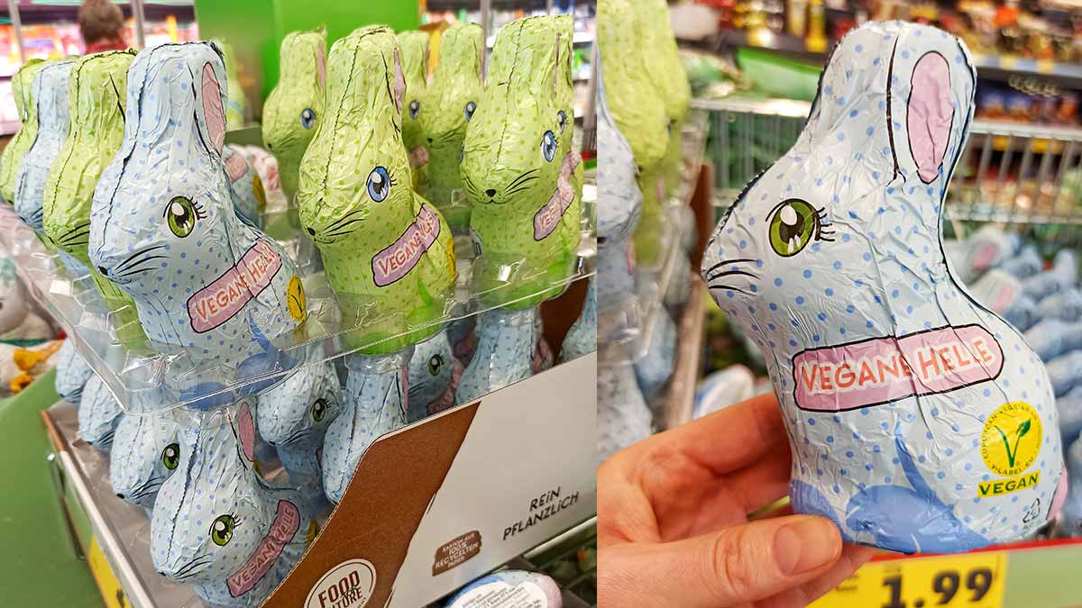 Diese Schokohasen von Penny sind vegan. Osterhasen aus veganer Schokolade bei Penny