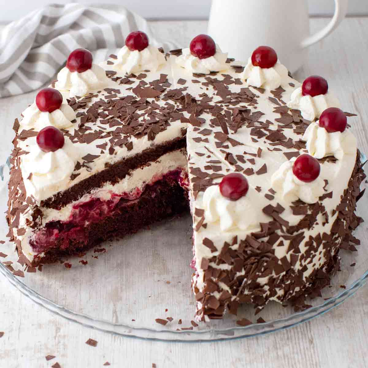 Vegane Schwarzwälder Kirsch Torte