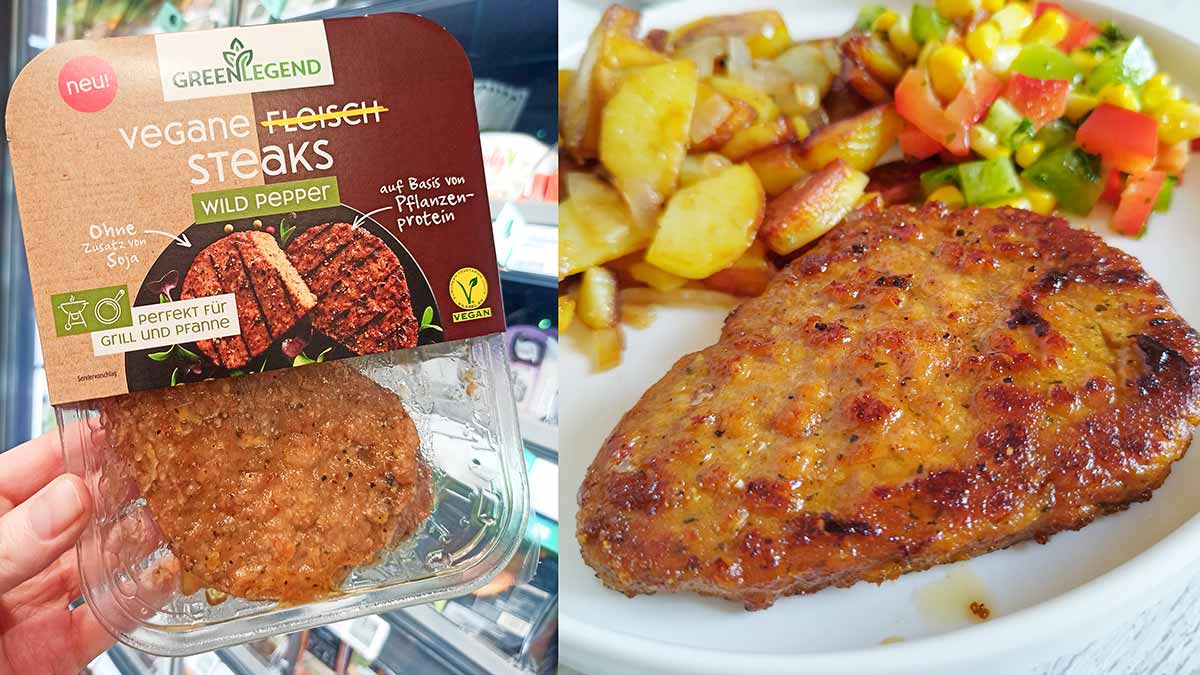 Green Legend Vegane Fleisch Steaks Wild Pepper Vegane Steaks von Green Legend