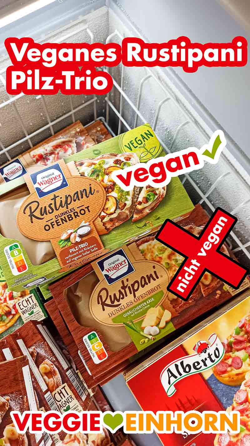 Nicht alle Sorten von Rustipani sind vegan. Das vegane Rustipani und eine nicht-vegane Sorte von Rustipani