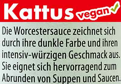 Worcestersauce von Kattus Kattus Worcester Sauce