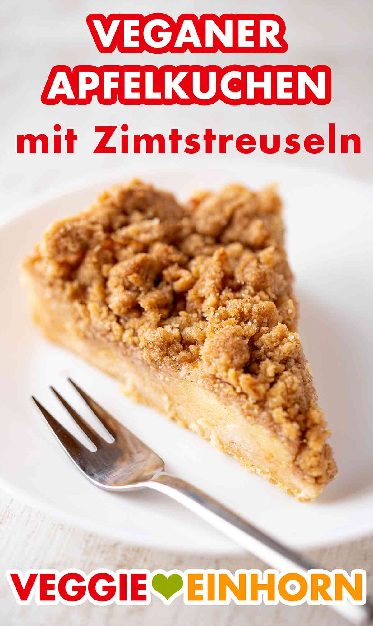 Einfacher veganer Apfelkuchen mit Zimtstreuseln Veganer Apfel Streuselkuchen mit Mürbeteig