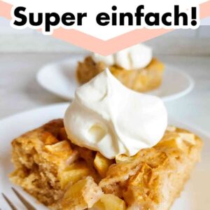 Super einfacher veganer Apfelkuchen vom Blech