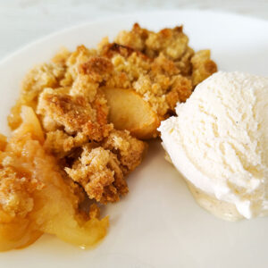 Veganer Apfel Crumble
