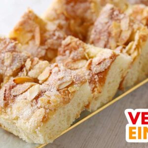 Veganer Butter-Zuckerkuchen mit Mandeln