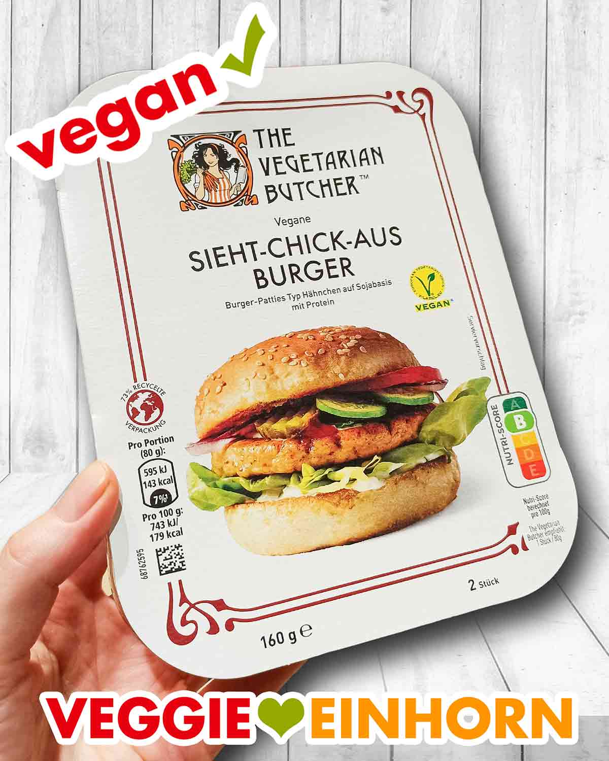 Die veganen Chicken Burger von The Vegetarian Butcher heißen Sieht-Chick-Aus Burger. Vegane Chicken Burger von The Vegetarian Butcher