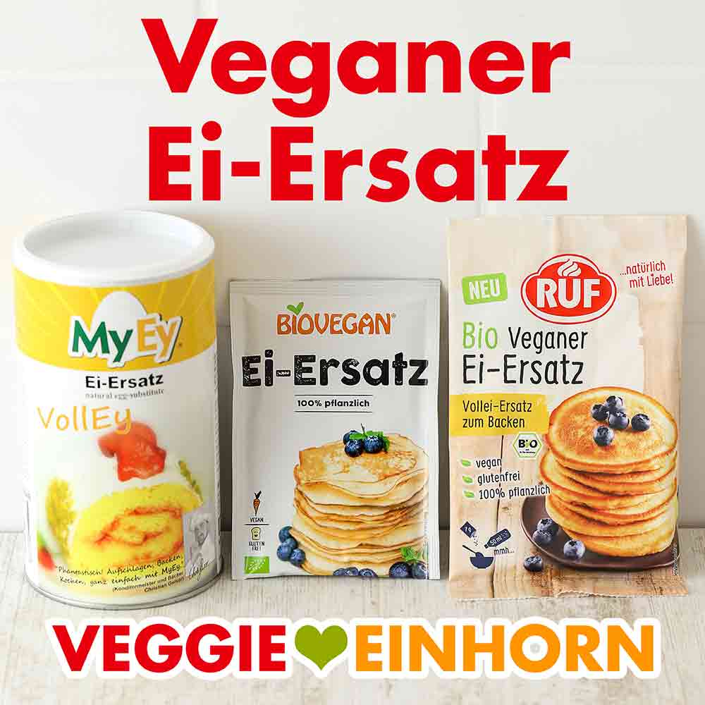 Veganer Ei-Ersatz von MyEy, Biovegan und RUF Drei Packungen veganer Ei Ersatz