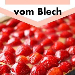 Leckerer veganer Erdbeerkuchen vom Blech