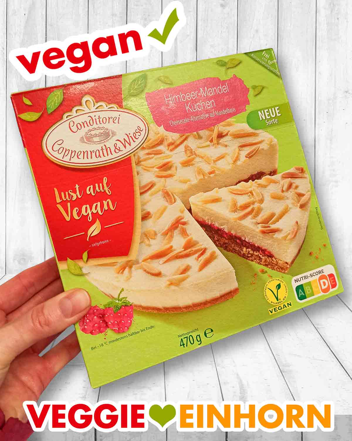 Coppenrath und Wiese Veganer Himbeer Mandel Kuchen