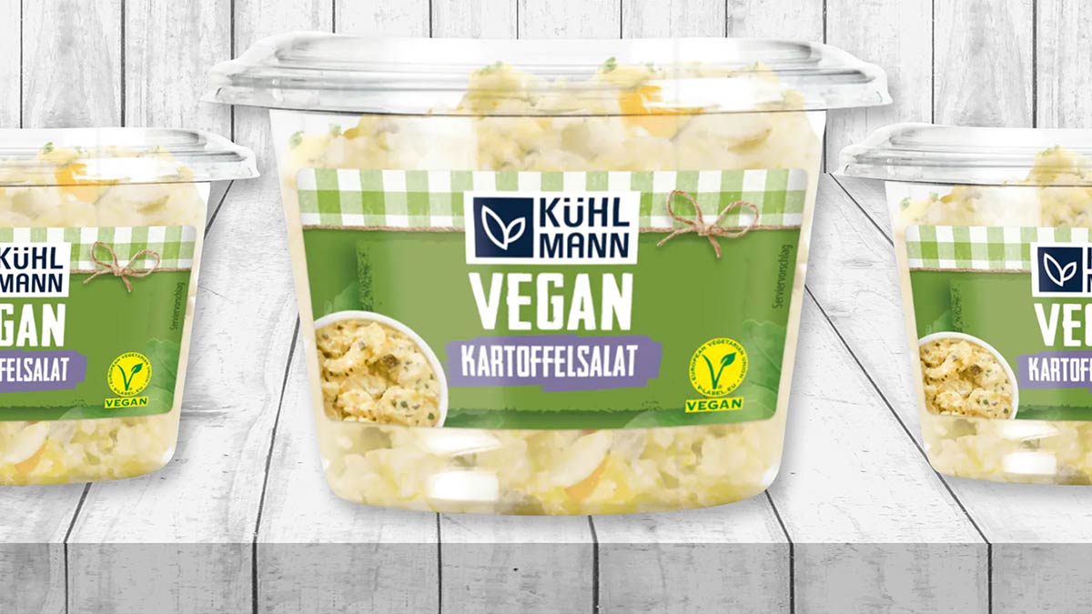 Der vegane Kartoffelsalat von Kühlmann ist ein veganer Feinkostsalat. Veganer Kartoffelsalat von Kühlmann