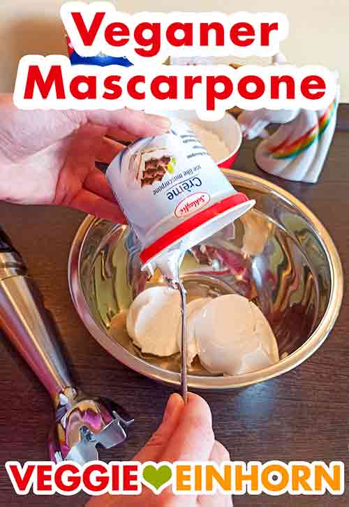 Mascarpone von Schlagfix in der Schüssel Veganer Mascarpone in der Rührschüssel