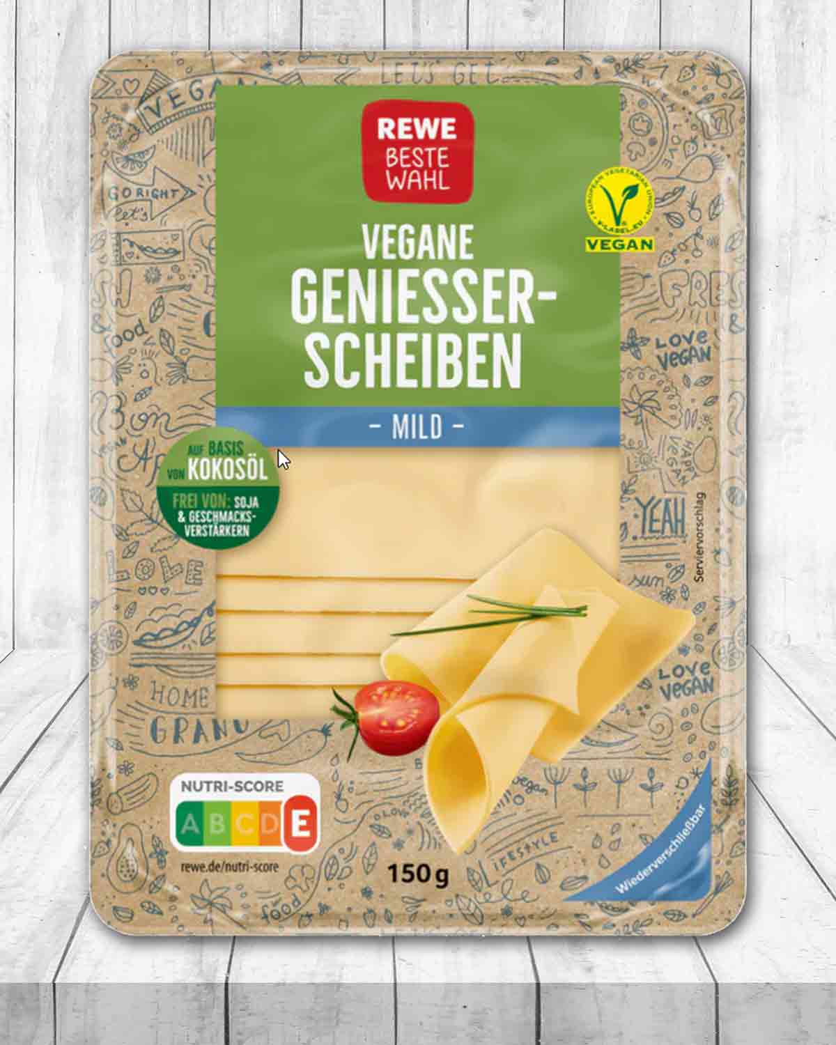Veganer Scheibenkäse von Rewe