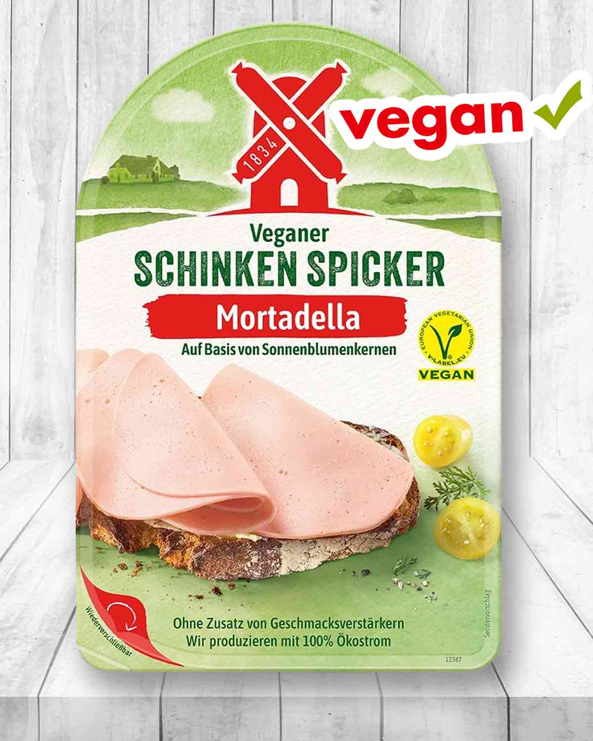 Veganer Schinken Spicker Mortadella von Rügenwalder Mühle
