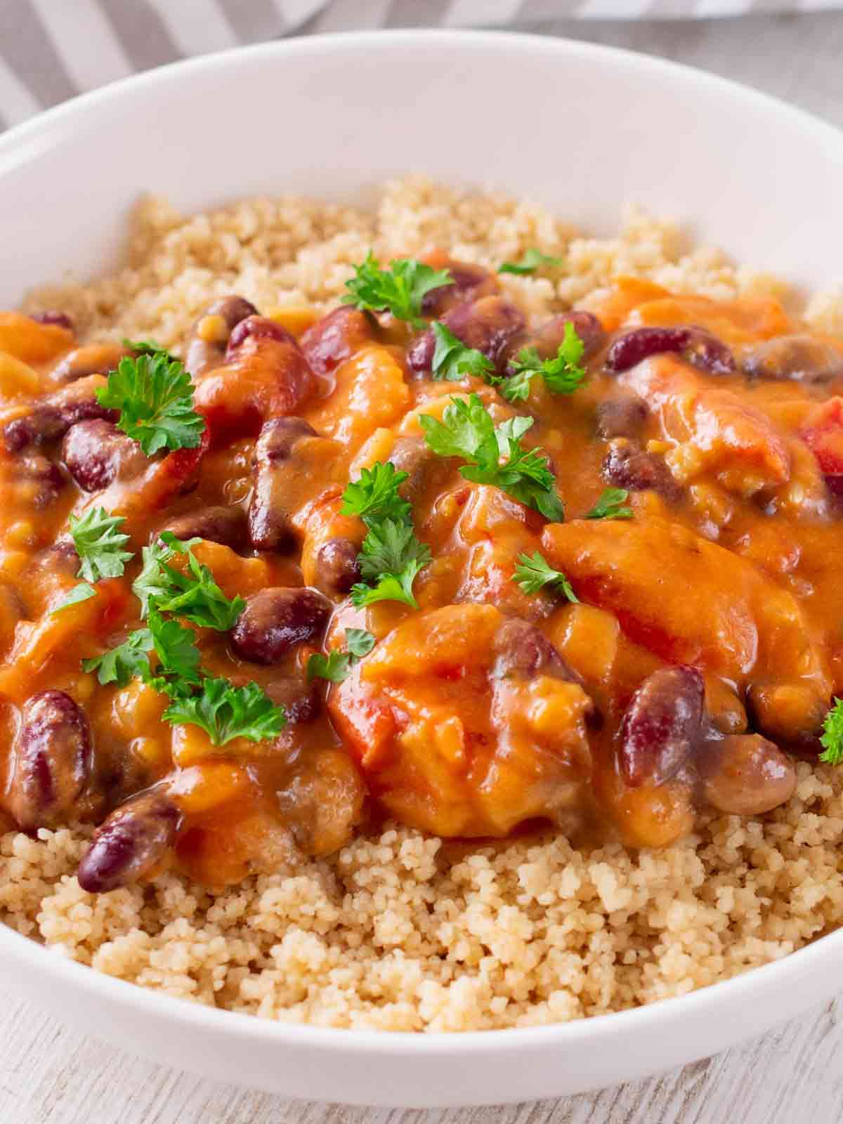 Teller mit afrikanischem Stew