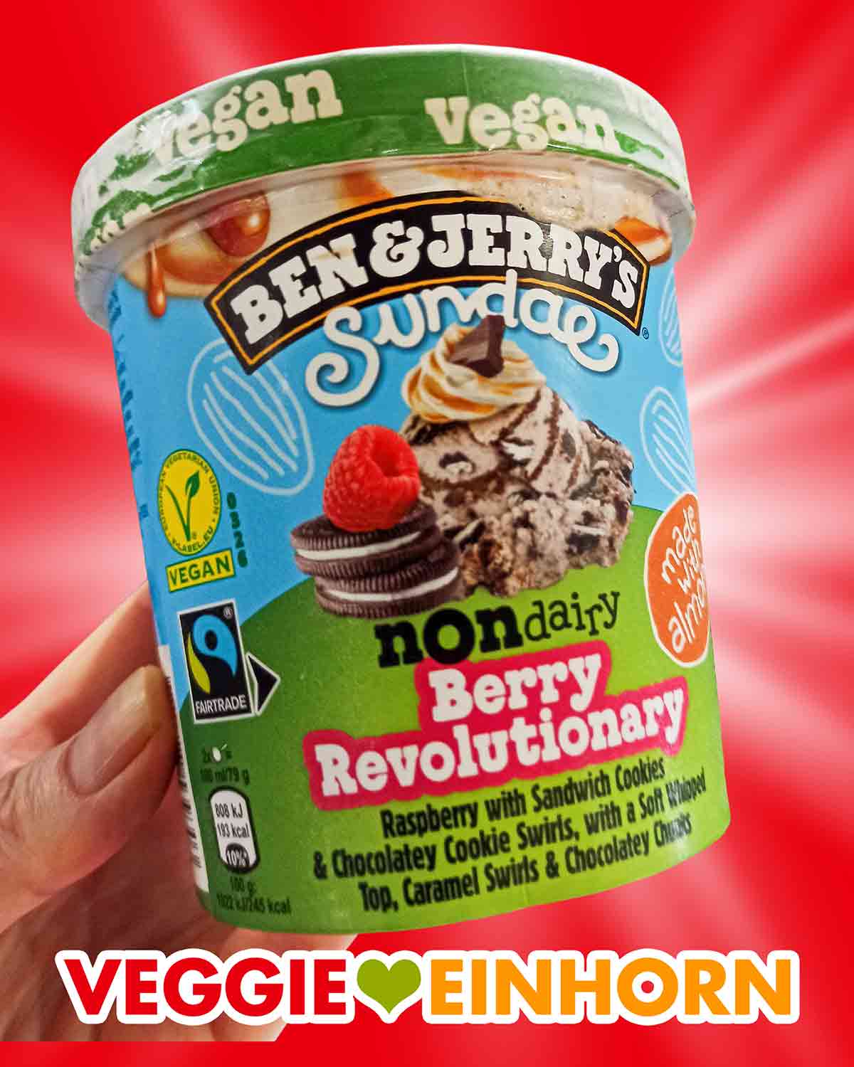 Ben and Jerry's Sundae Non Dairy Berry Revolutionary