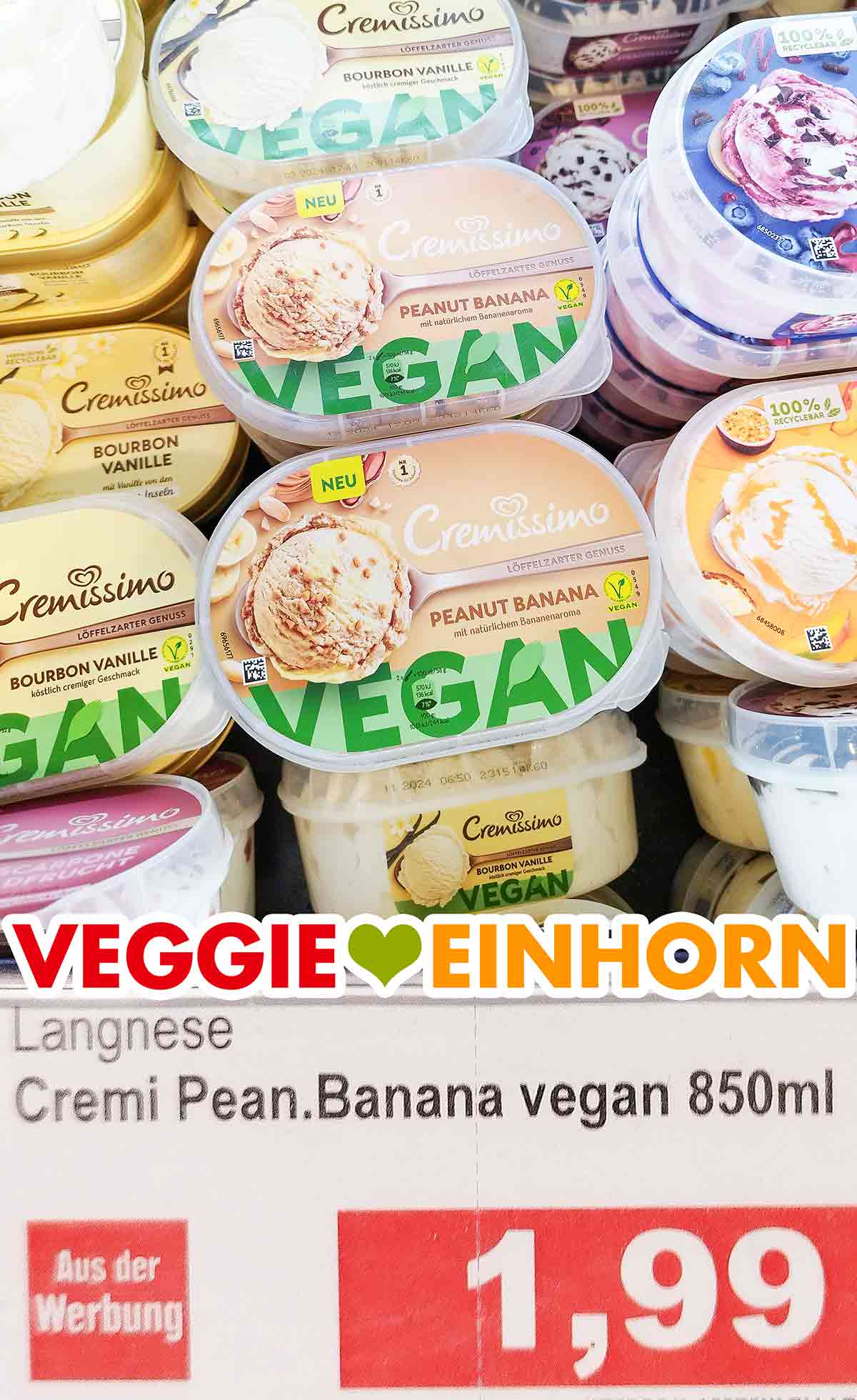 Im Angebot hat das Eis 1,99 Euro gekostet. Cremissimo Peanut Banana im Angebot bei Marktkauf