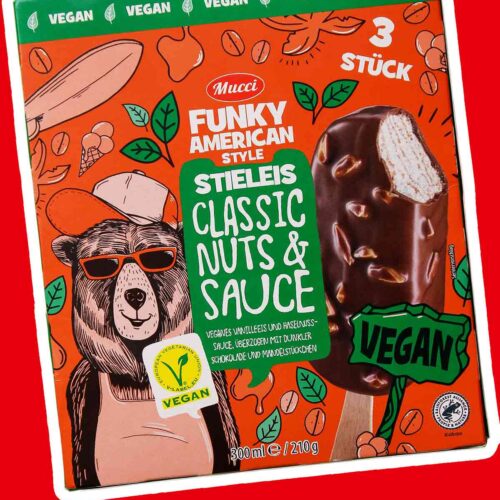 Mucci Funky American Style Stieleis Classic Nuts and Sauce