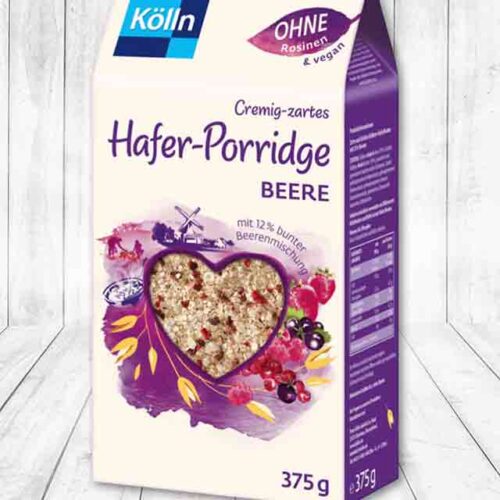 Veganes Hafer Porridge mit Beeren von Kölln