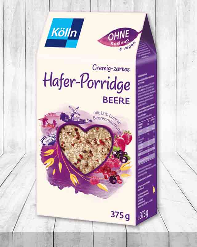 Veganes Hafer Porridge mit Beeren von Kölln