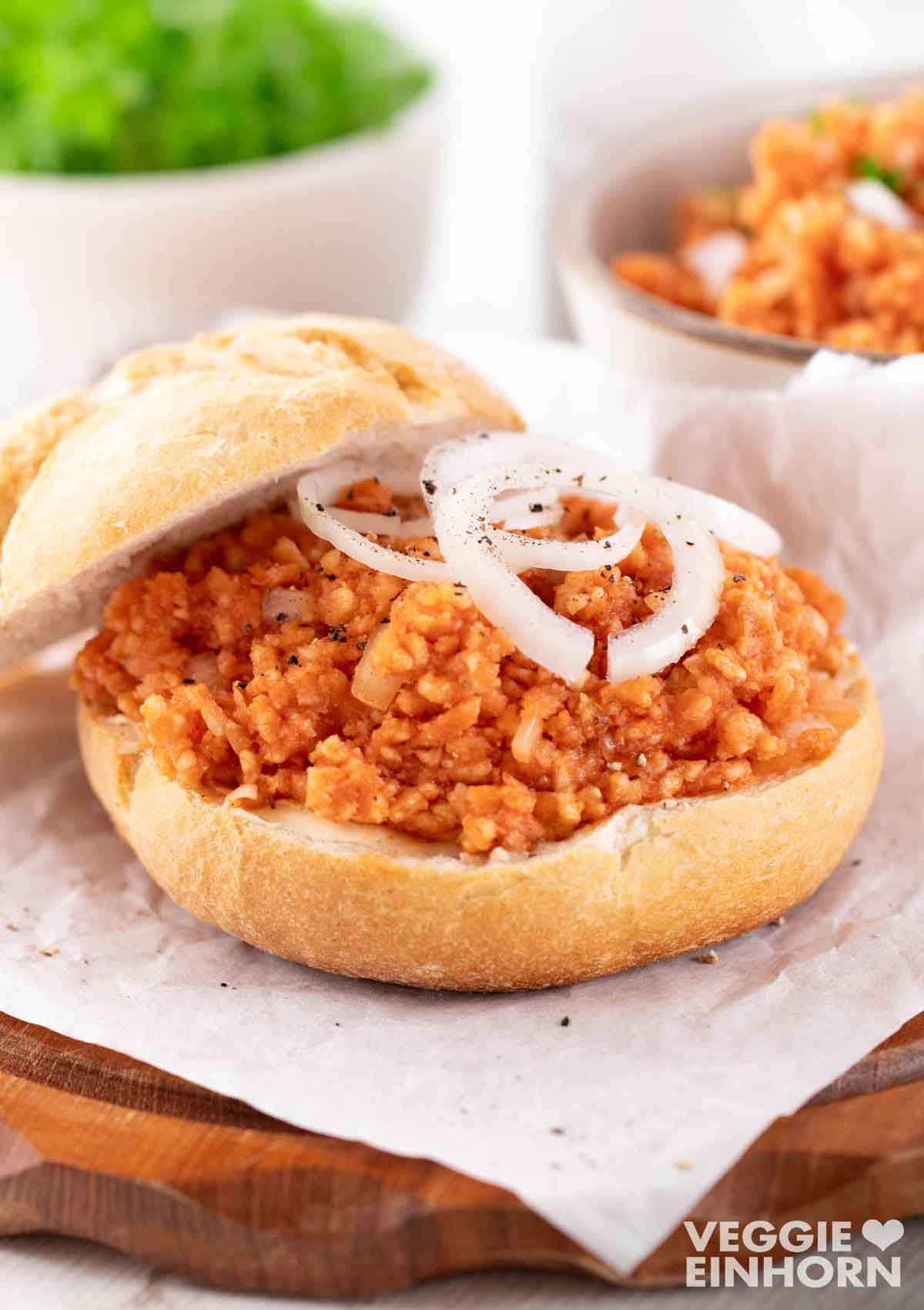 Veganes Mett als Brotbelag