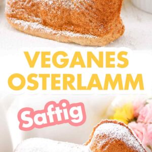 Veganes Osterlamm mit Puderzucker