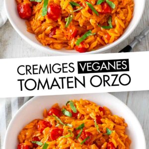 Veganes Tomaten Orzo mit Kokosmilch