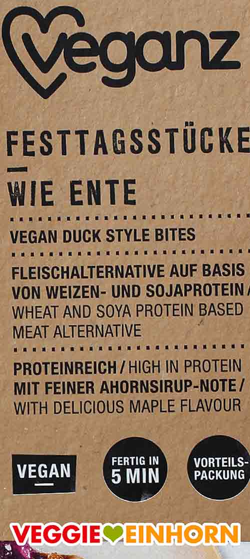 Die Festtagsstücke wie Ente von Veganz sind eine vegane Fleischalternative. Veganz Festtagsstücke wie Ente