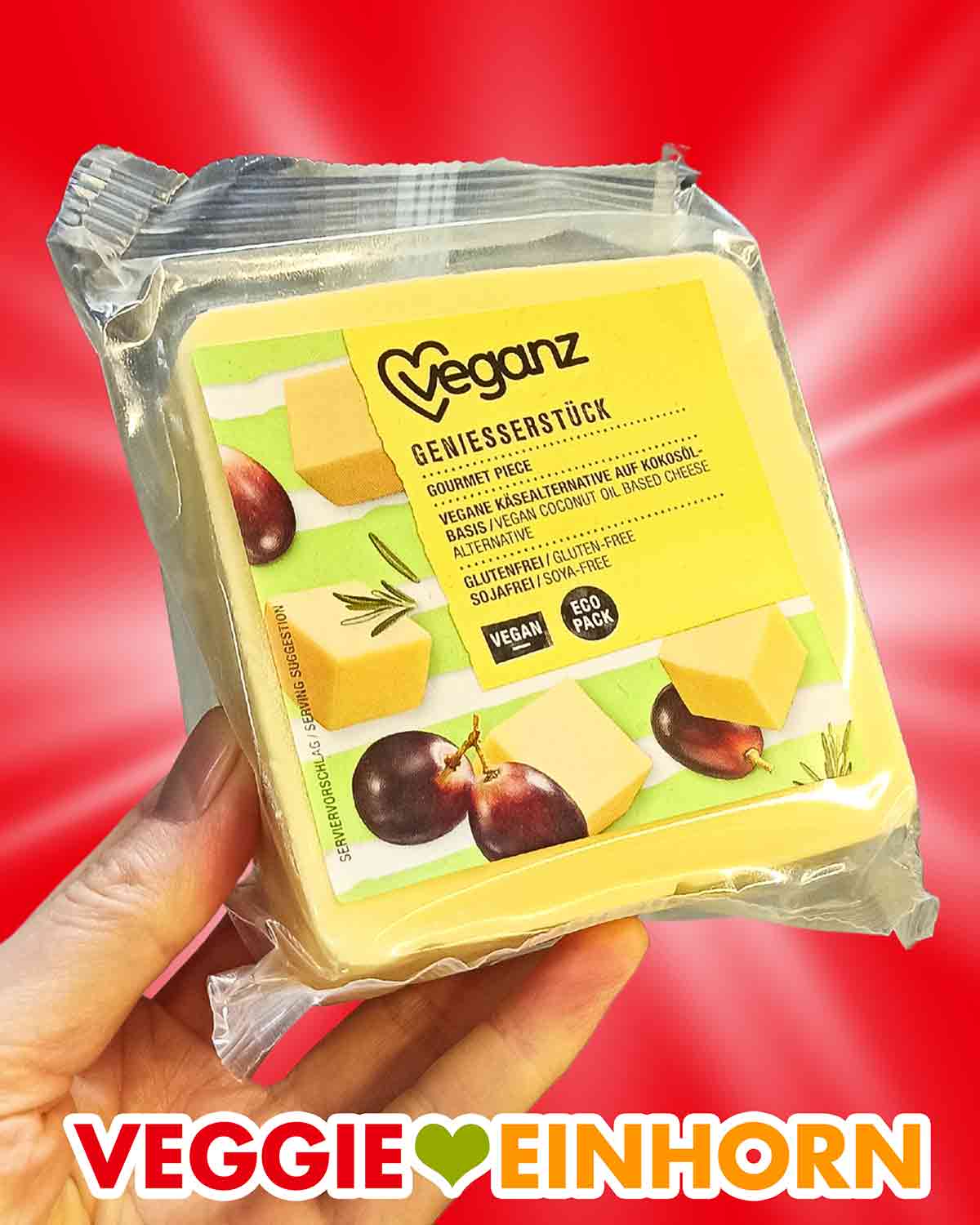 Veganer Gouda Käse Block von Veganz