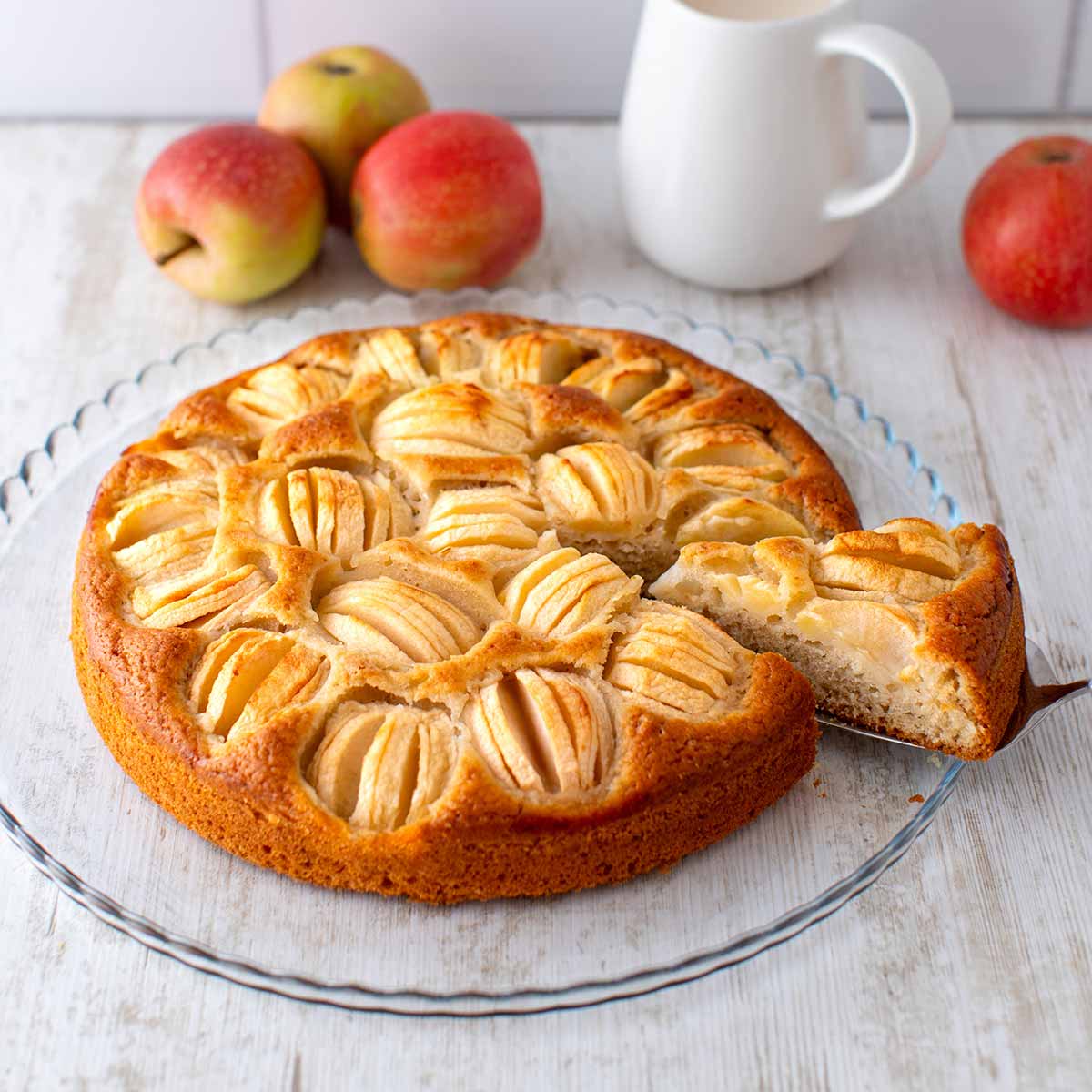 Veganer versunkener Apfelkuchen