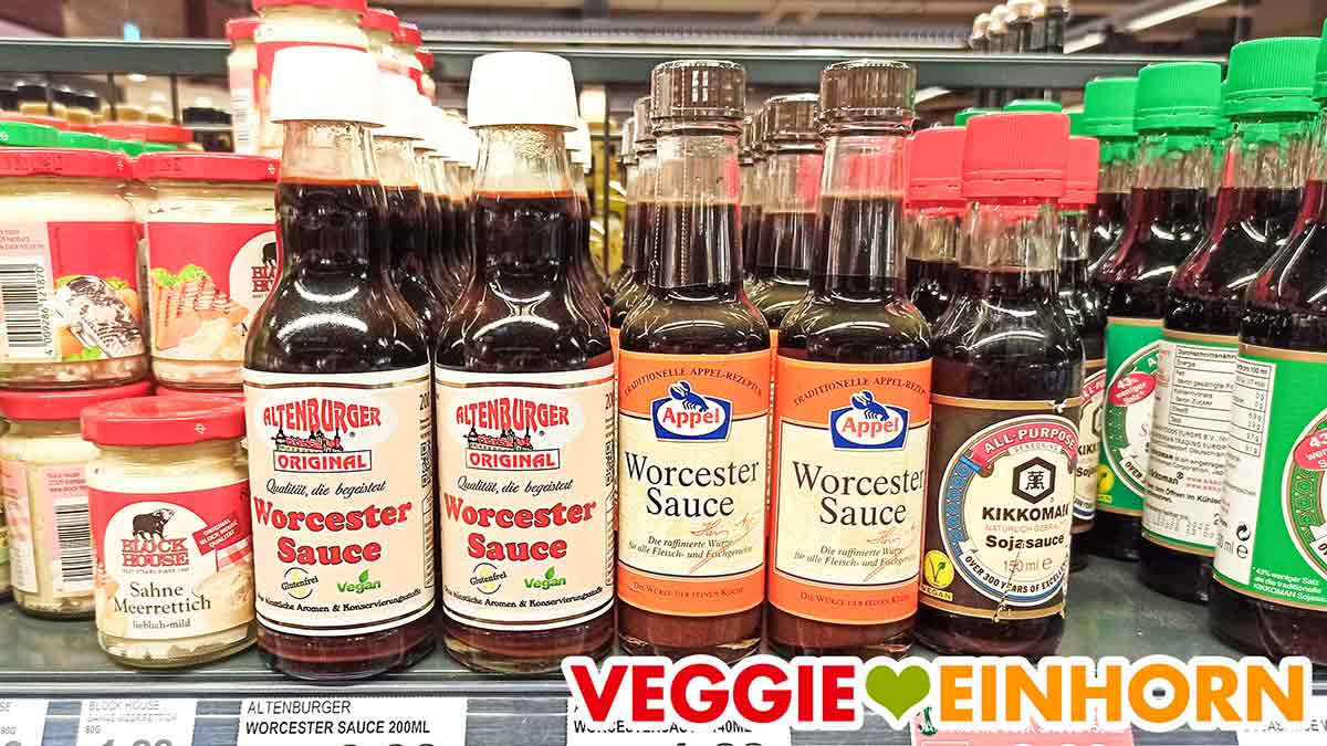 Worcestersauce im Regal bei Edeka