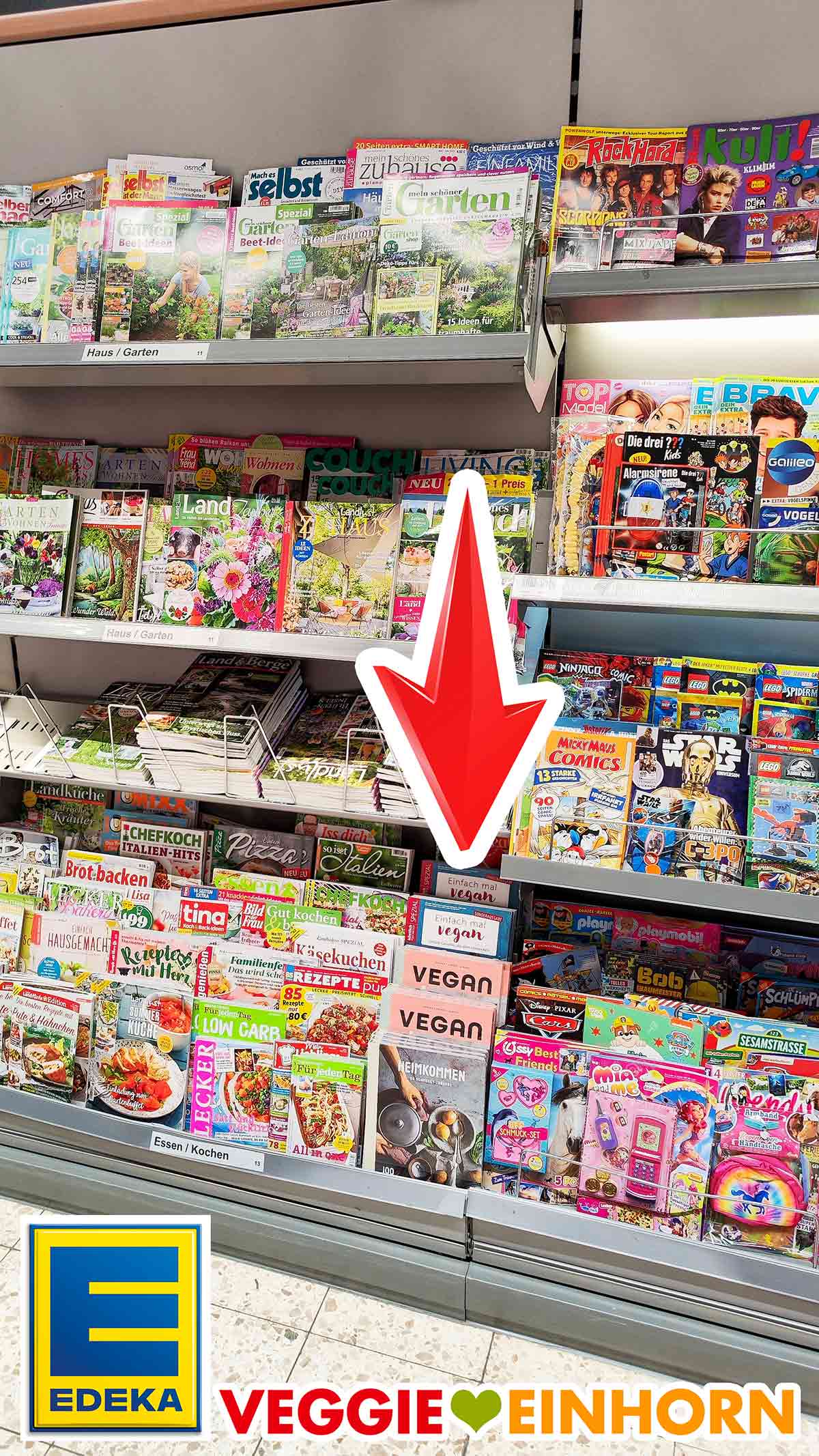 Das Heft Einfach Mal Vegan ist eine Spezial Ausgabe von Köstlich Vegetarisch. Sonderausgabe Einfach mal vegan im Zeitschriftenregal im Supermarkt