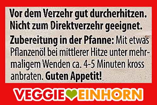 Zubereitung in der Pfanne: Mit etwas Pflanzenöl bei mittlerer Hitze unter mehrmaligem Wenden ca. 4-5 Minuten kross anbraten. Zubereitungsanleitung der Wonder Chunks Chicken-Style von Aldi